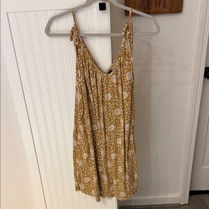 Old Navy Floral Mini Dress - Mustard and White